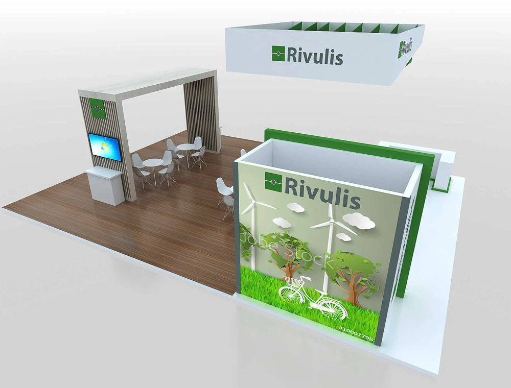 30x40 trade show booth rental design